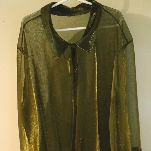 Shiny gold blouse - Picture 1 of 3